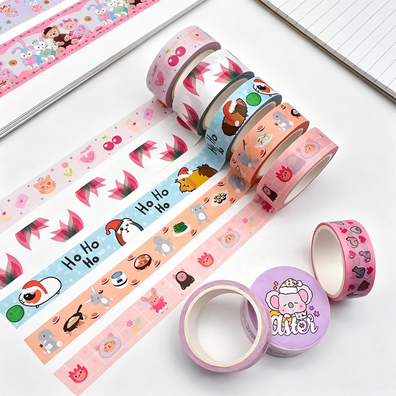 Custom Stationery Planner Washi Tape Roll for Journal Decorative Sticker Masking Tapes Factory