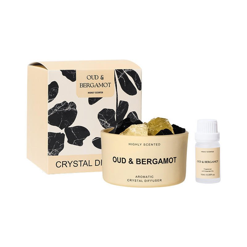 Best-Selling Home Decoration Natural Crystal Stone Essential Oil Diffuser Aromatherapy Gift Box Set Christmas Halloween