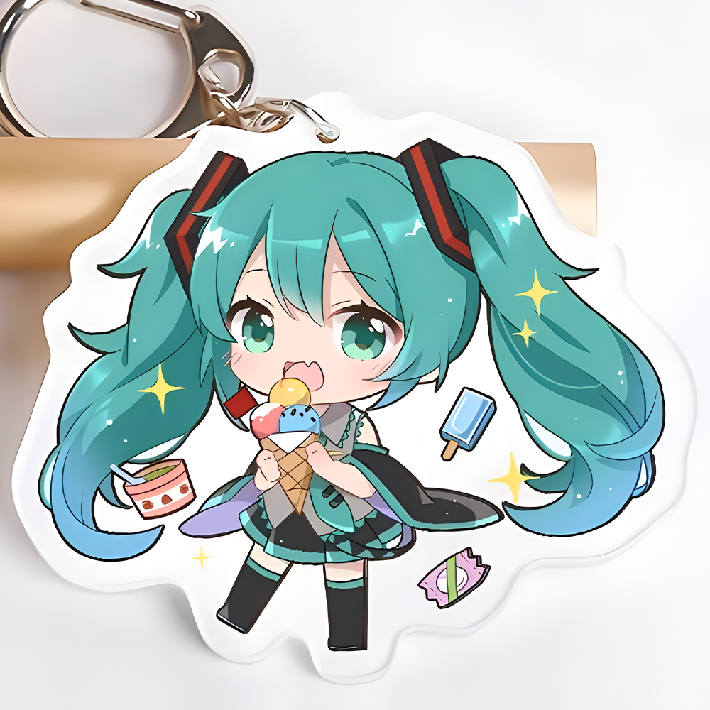 Personalized Custom Printed Plastic Charms clear Epoxy Hologram Acrylic Keychain Custom Bulk Wholesale Cute Key Chain Acrylic