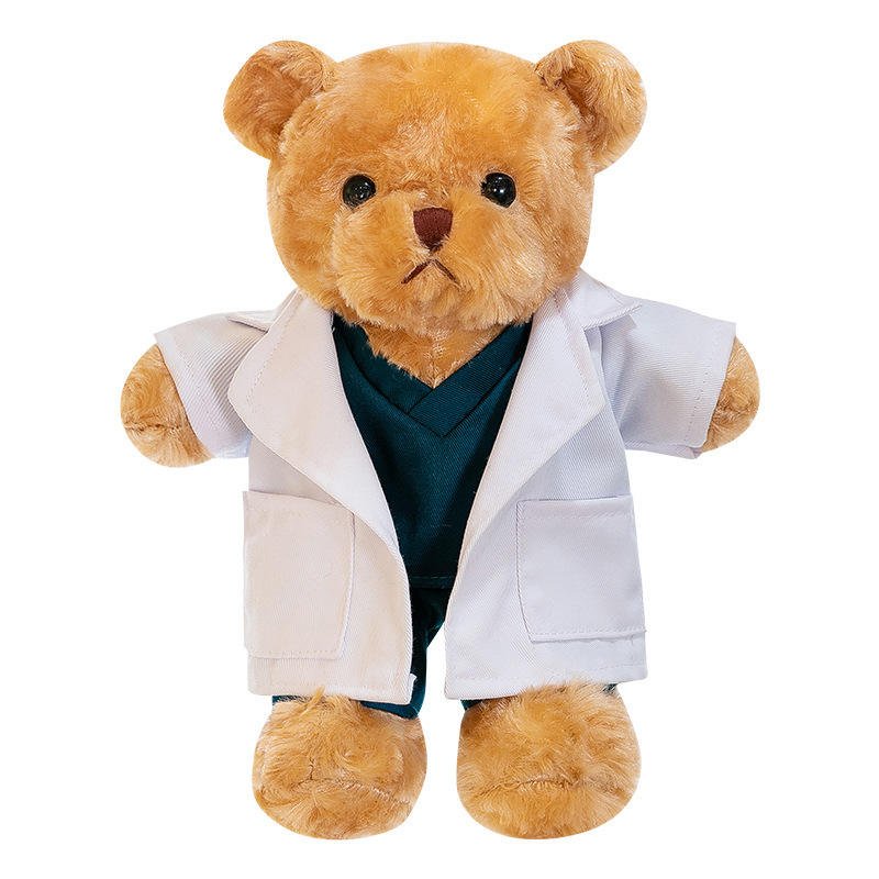 Hospital Promotional Gift Stuffed Nurses Plush Toy Doctor Teddy Bear Medical Doll