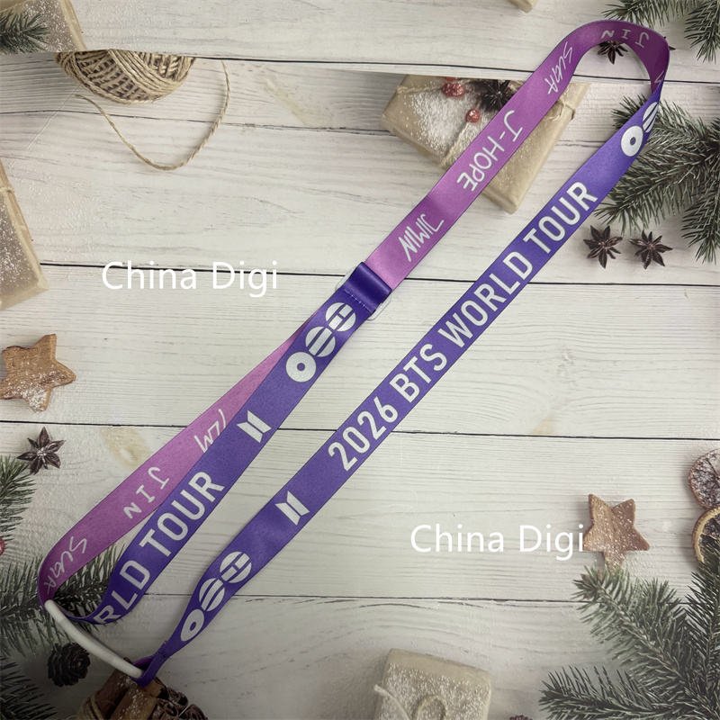 Wholesale Rubber Accessories K-pop Idol Fans Light Stick Shoulder Strap Carrying Polyester Kpop Lightstick Holder Lanyard