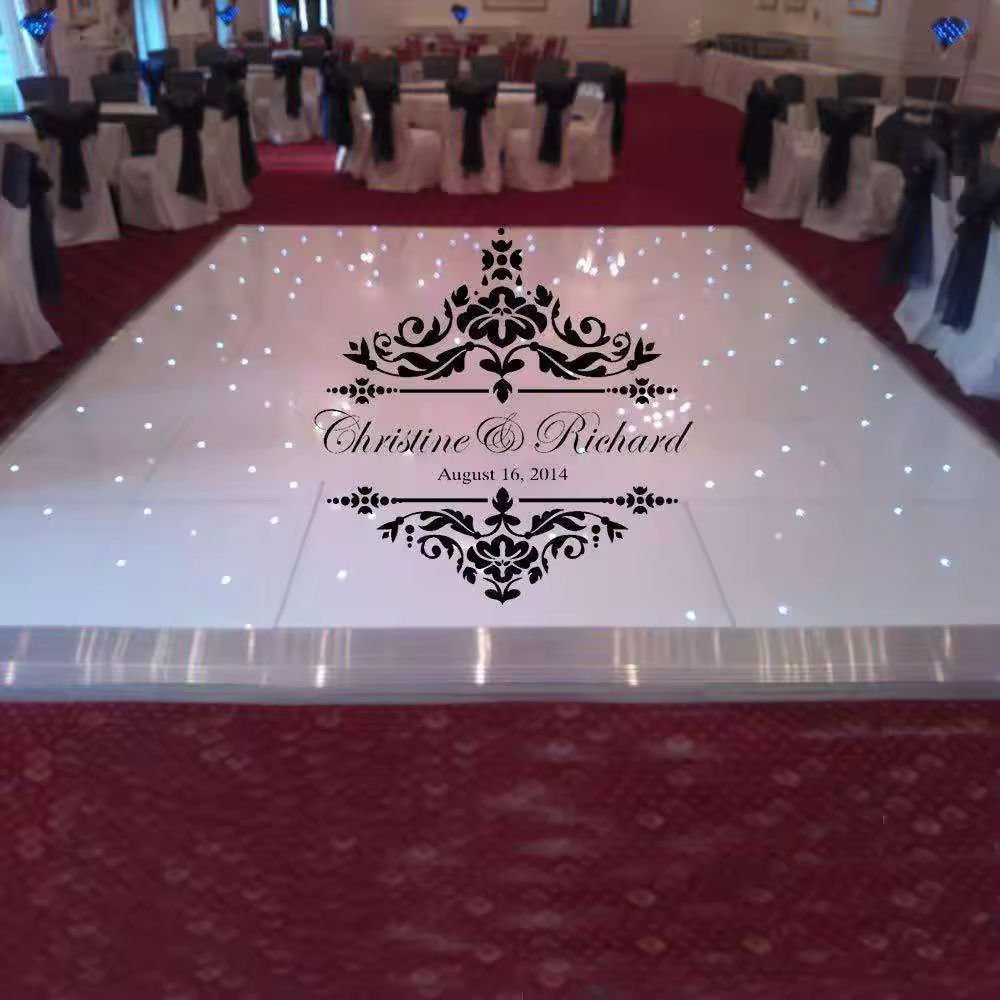 Custom Wedding Dance Floor Vinyl Sticker & Decal-Reusable Water Resistant UV Resistant Eco-Friendly Party Decor Custom Names