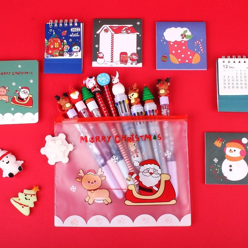 Creative Christmas Gift Package Children's Holiday Gifts Primary School Students' Christmas Gift Stationery Set Pencil Case