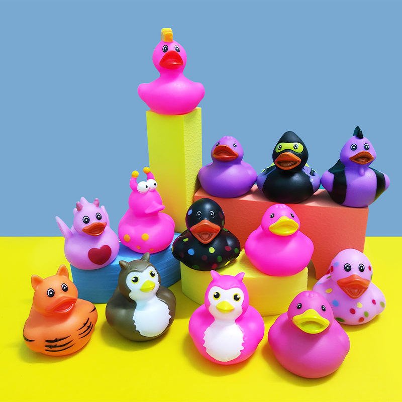 Custom Rubber Mini Duck With Logo and Shape Wholesale Kid Bath Floating Toy Sound Duck Promotional Gift