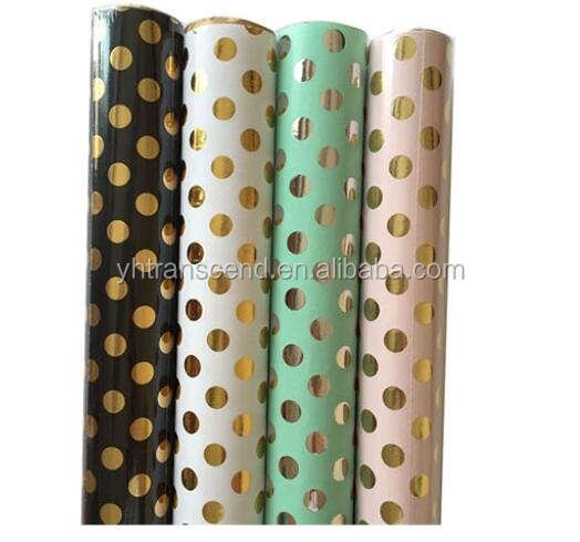 Foil Stamping Gift Wrapping Paper in Roll on 80gsm Art Paper for Decoration Gift Wrapping Art Paper