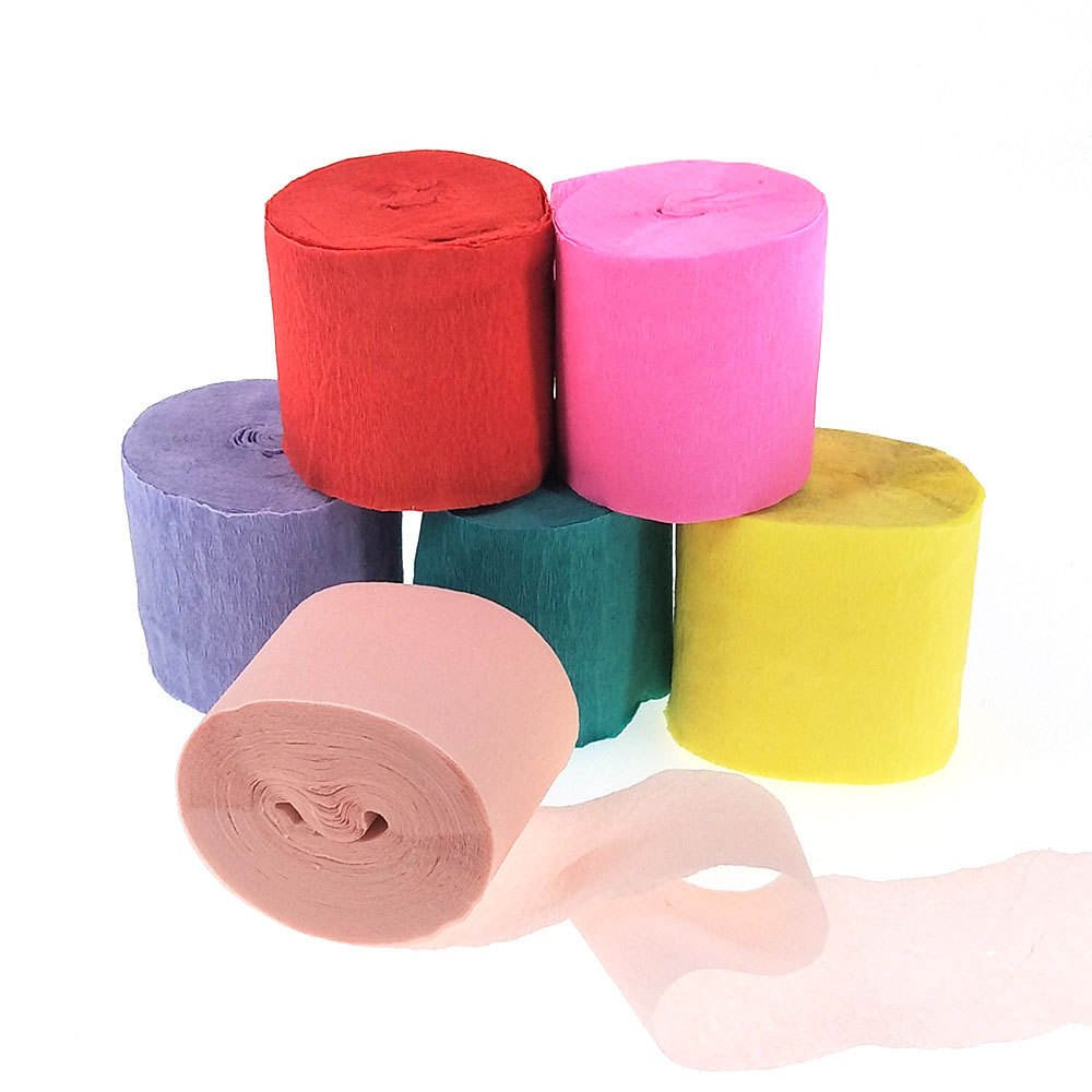 Handmade Wholesale Paper Crafts Crepe Paper for Making Flowers Crepe Paper Roll Party
