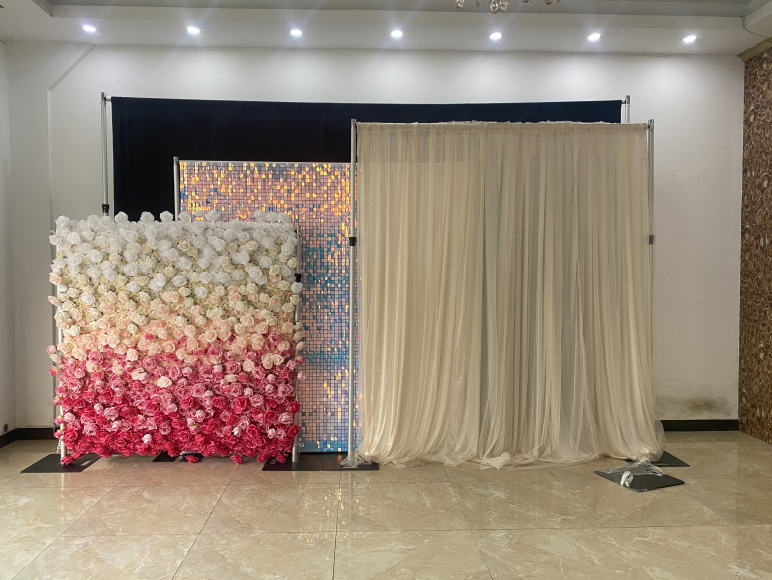 High Quality Adjustable Pipe and Drape Frame Kit Backdrop Stand for Wedding Party Event Decoration