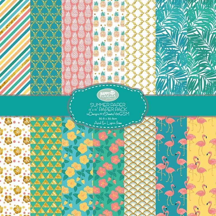 Wholesale Custom Printed Patterned Craft Paper 12 X 12 Scrapbook Paper Pack