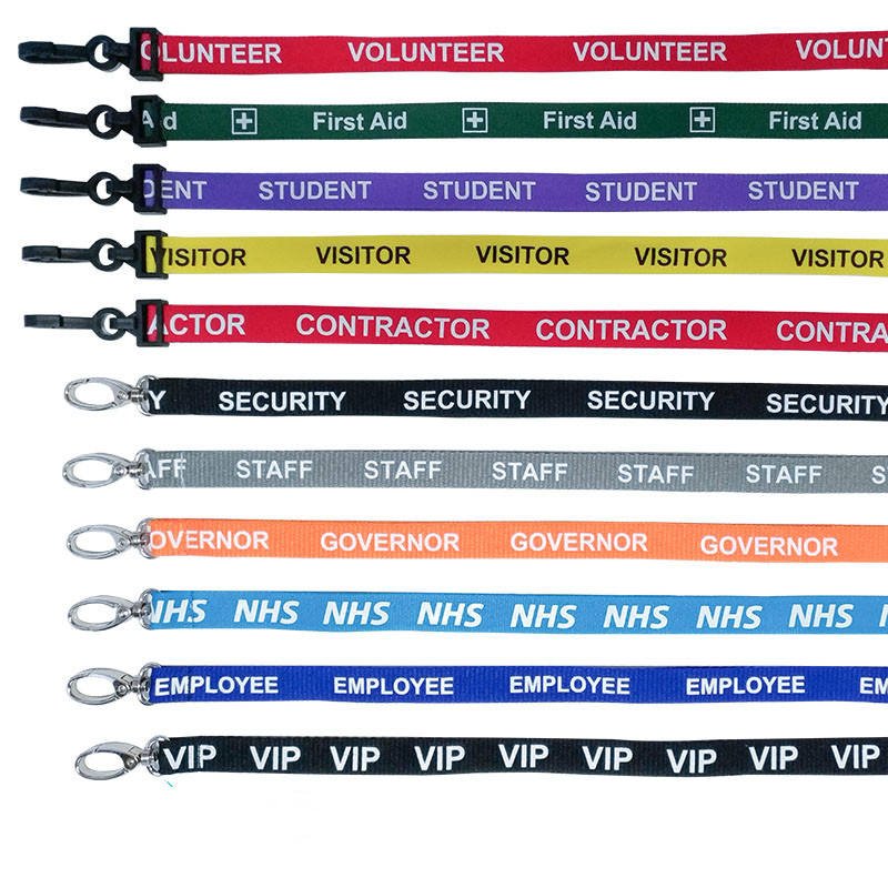 Wholesale Personalized Blank Polyester Badge Neck Straps Blank Key Printing Custom Lanyard With Buckle Adjustable