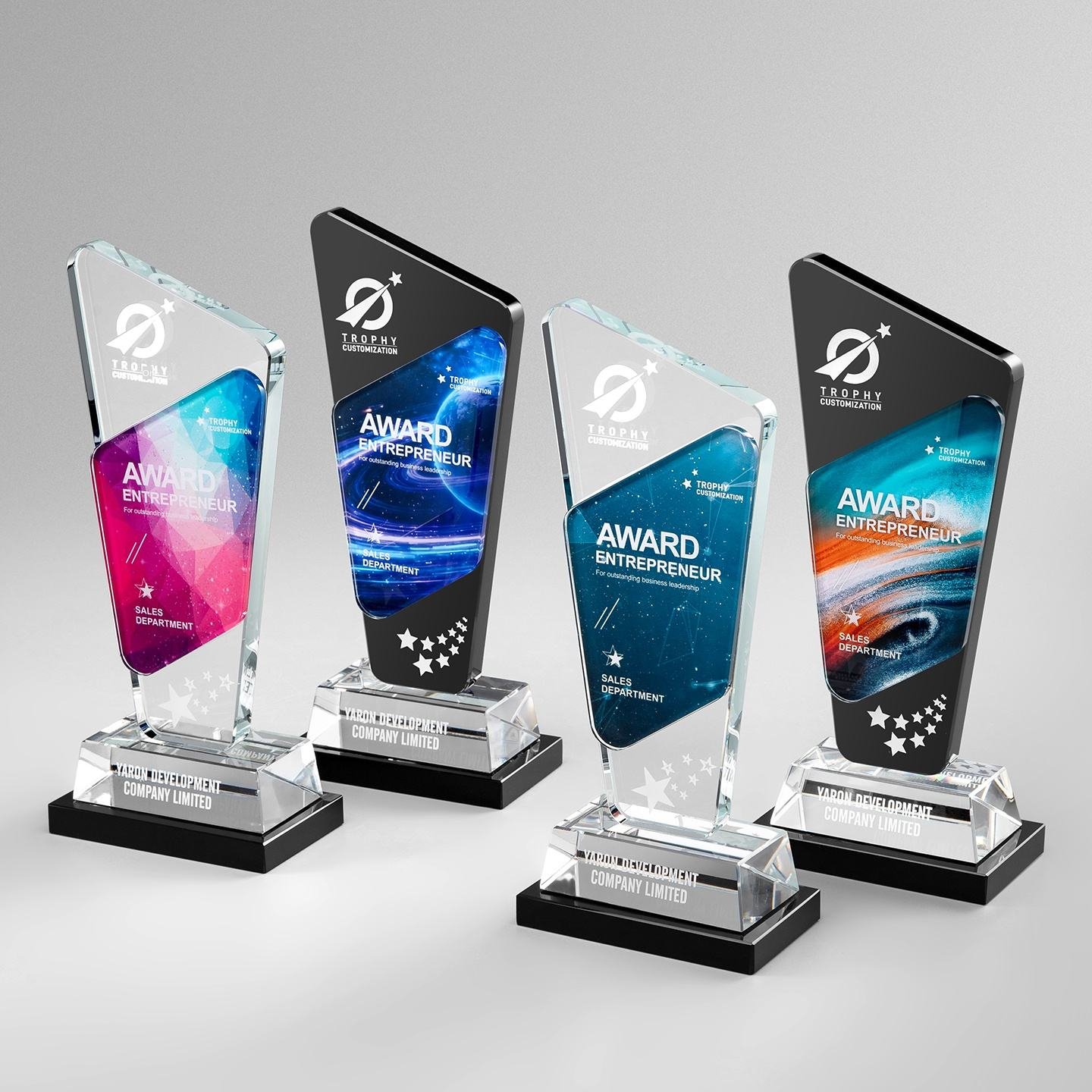 Premium Artificial Crystal Star Trophy | Custom High-End Annual Meeting Award for Outstanding Staff & Team Champions