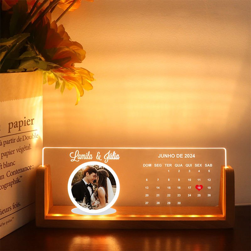 U-Shaped Bracket USB Acrylic Night Light Christmas Cross-Border Novelty Gift UV Printing Creative Cultural Collectible Artifacts