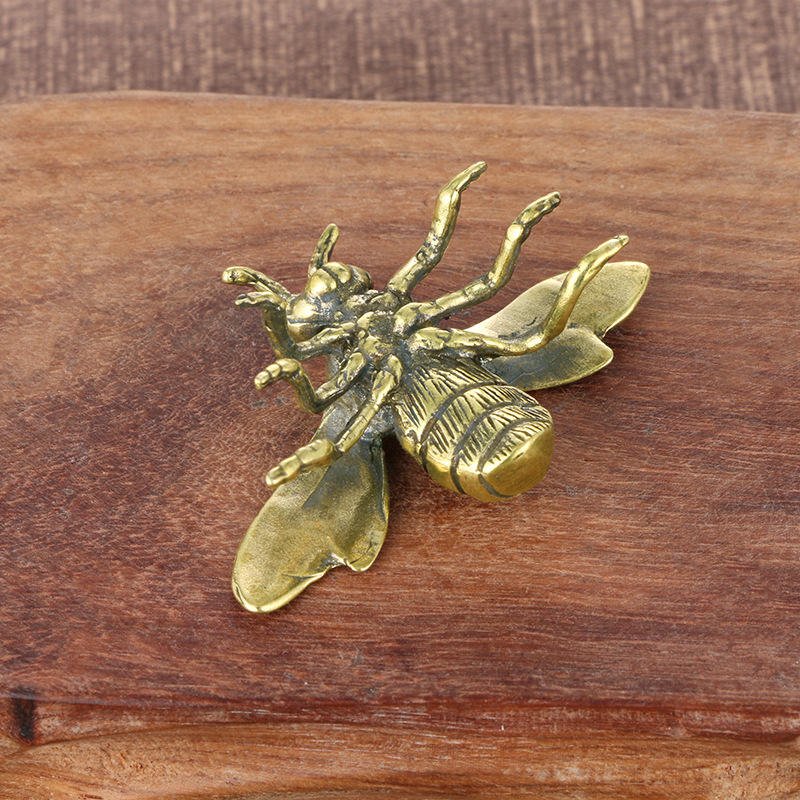 Handmade Pure Copper Creative Bee Antique Bronze Ware Study Office Decoration Gift Giving Crafts Collect Ornaments