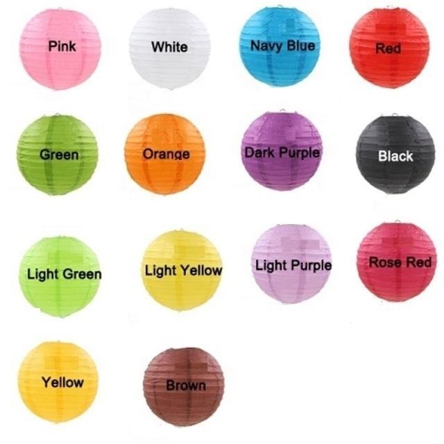 Customized Handmade Different Sizes Craft Hanging Paper Lanterns for Wedding Decoration