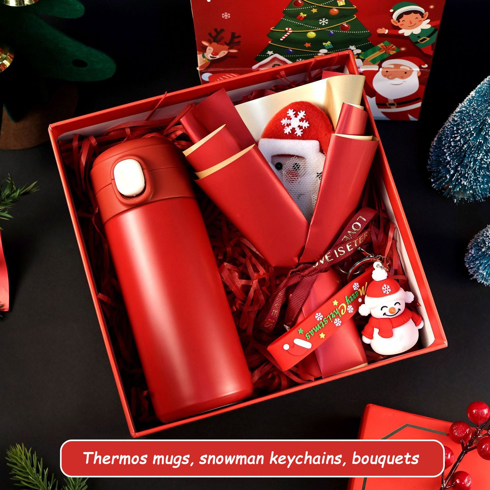 2024 New Christmas Customizable Red/Green Nylon Gift Set for Family Friends Loved Ones & Colleagues-Promotional Office Use