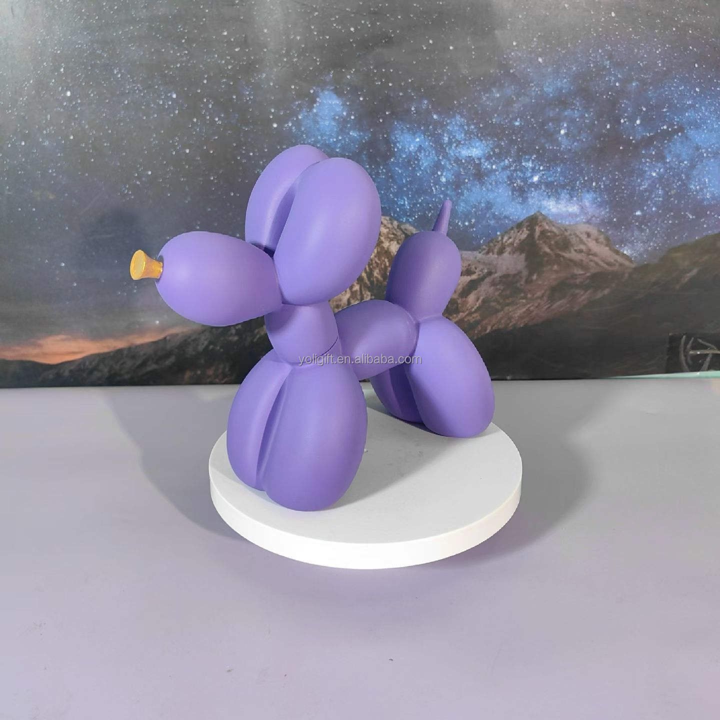 New Design Resin Abstract Balloon Dog Statue 360 Degree Rotatable creative cultural collectible artifacts