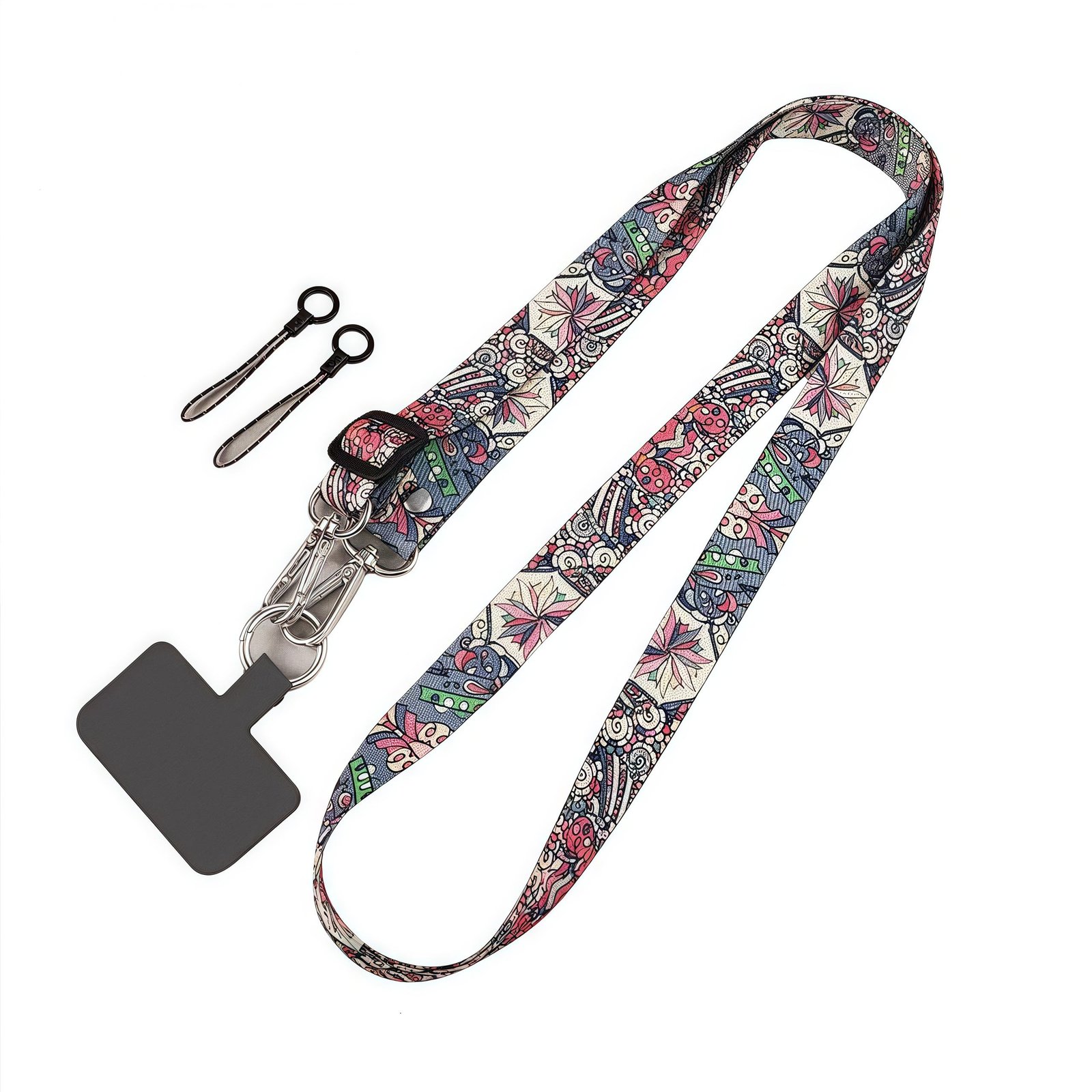 Adjustable 20mm Polyester Crossbody Phone Lanyard Detachable Hook Universal Neck Shoulder Strap Customized for Mobile Phones