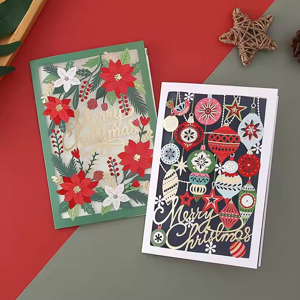 Hot Selling Custom Christmas Gift Card Set Latest Design Printed Christmas Card on Paper & Paperboards