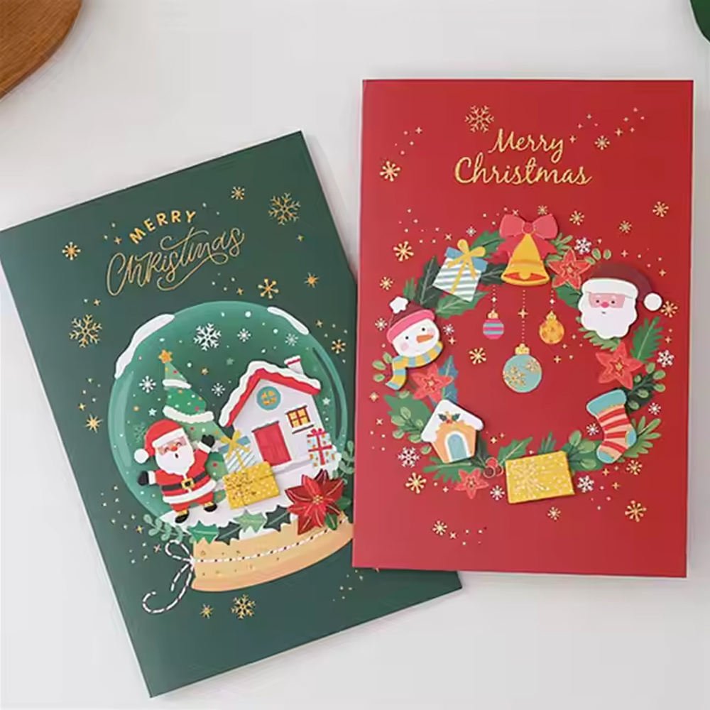 Hot Selling Custom Christmas Gift Card Set Latest Design Printed Christmas Card on Paper & Paperboards