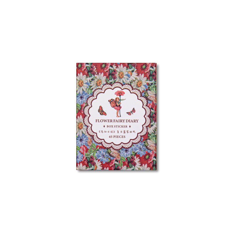 45 Pcs/box Flower Fairy Diary Series Decorative PVC Sticker Scrapbooking Diy Label Diary Stationery Album Journal Retro Stick