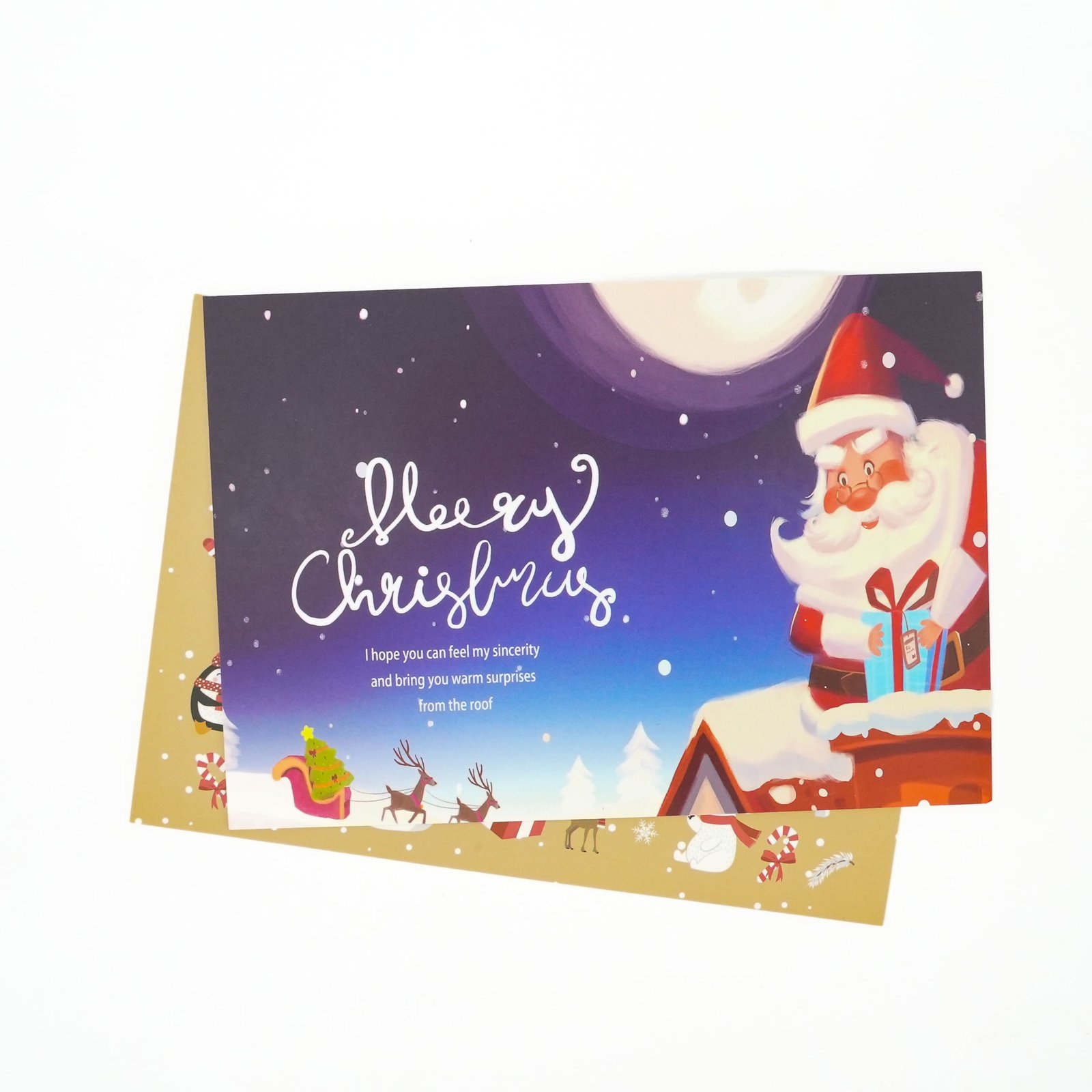 Factory Price Custom Christmas Holiday Greeting Card Set with Cute Design Thank You Card for Shopping Gift Card