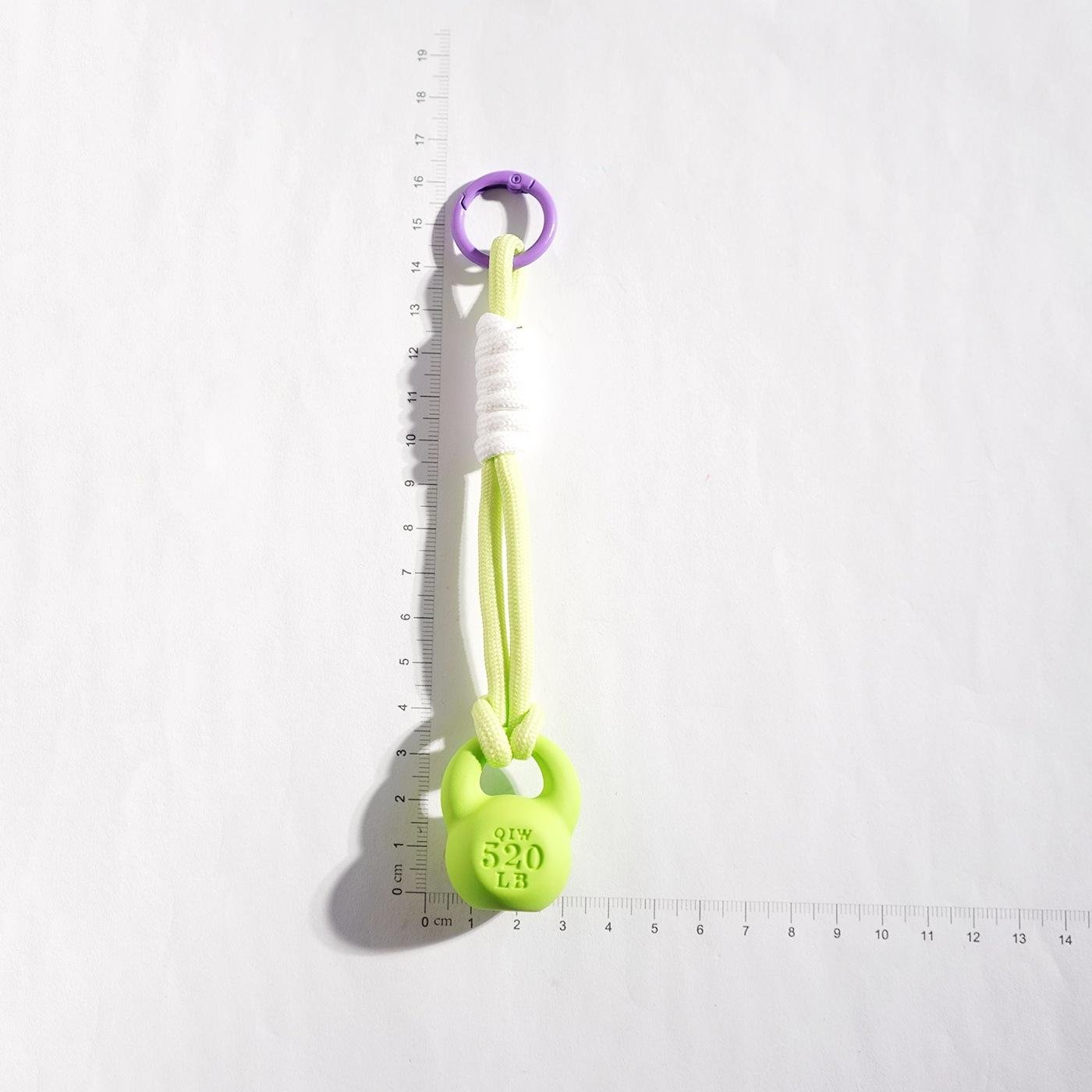 Rope Kettlebell Pendant Fitness Keychain Sports Accessory Plastic Gift Charms Key Chains Holder Accessories Keychain