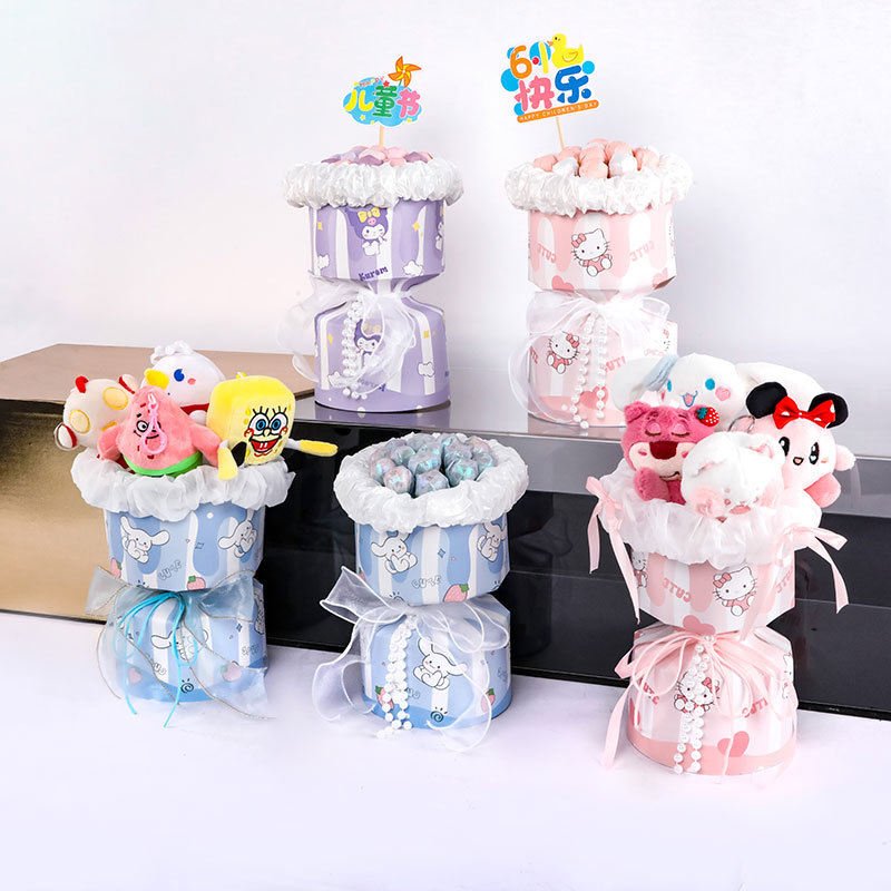 Handmade DIY Children's Day Gift Bouquets and Shaped Pieces Candy Gift Wrapping Paper for Kids' Festivities