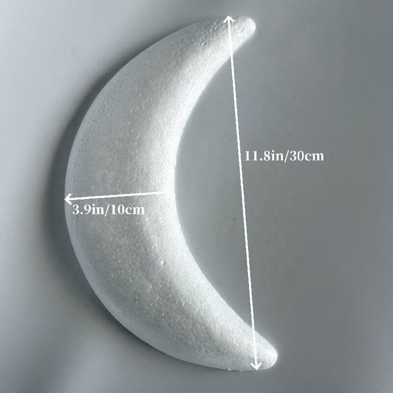 Hanging Polystyrene Moon DIY Decoration for Kids School Activities Festive Occasions Polyfoam Crafts Supply