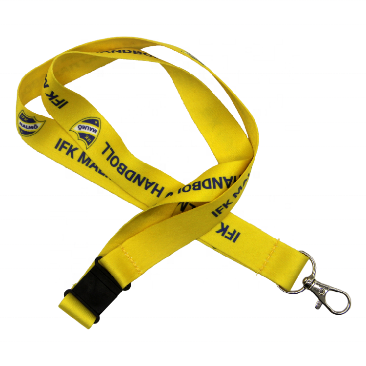 Custom Your Logo Polyester Lanyard Heat-transfer Printing Logo Neckband Promoting Company Logo Satin for ID Badge