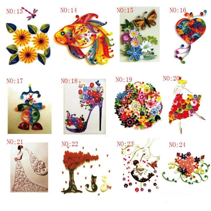 2022 Different Decoration Paper Wholesale DIY Handmade Paper Quilling Designs A4