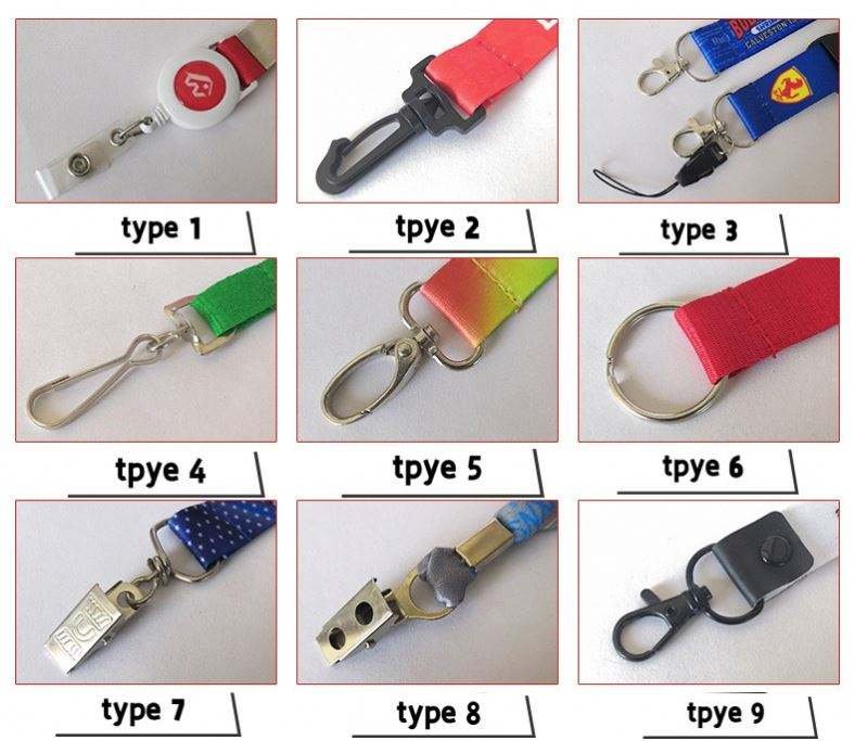Custom Polyester Lanyard with Safety Breakaway Buckle Neck Strap for School Office Hospital