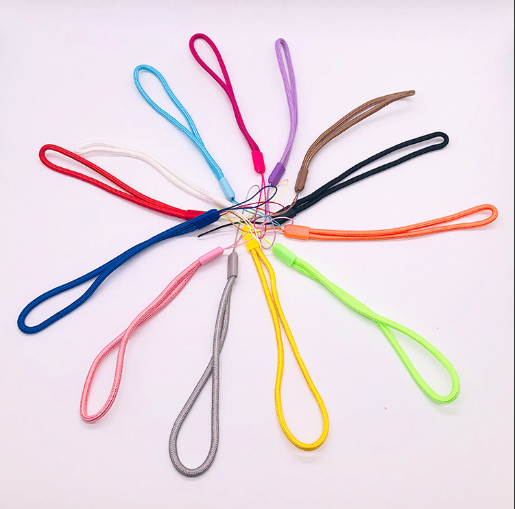 Colorful Polyester Braided Hand Mobilephone Wrist Lanyard Strap String for USB Flash Drives, Keys, Keychains Spot Stock
