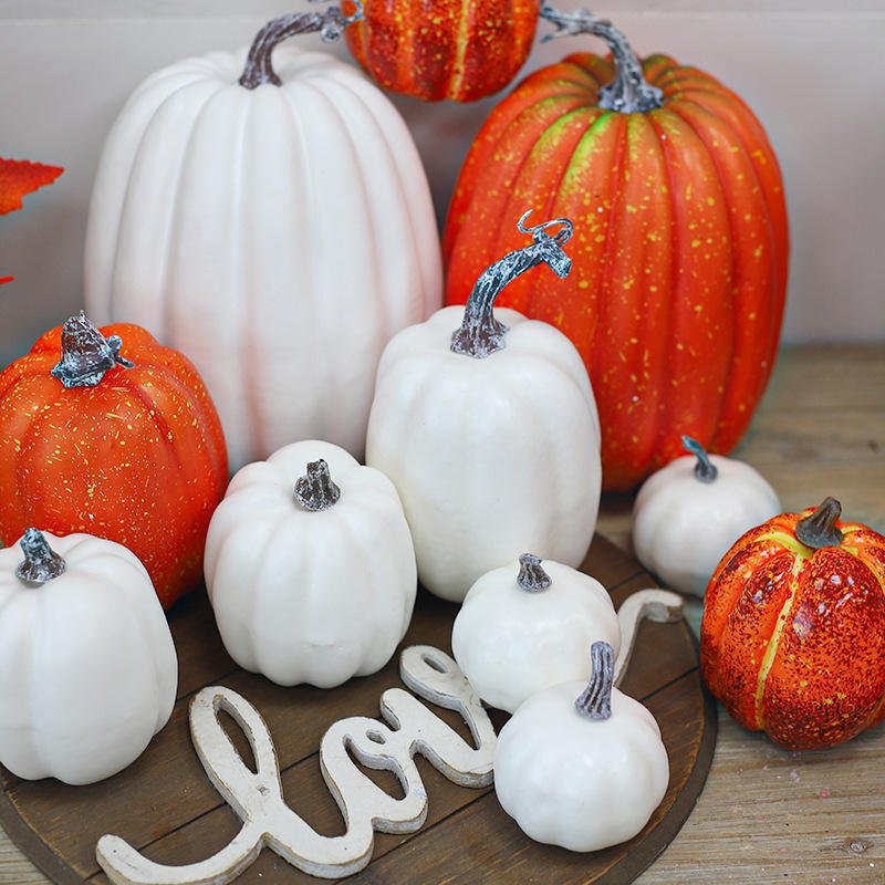 Small DIY Halloween Polyfoam Crafts Pumpkin Ornament Decoration Foam Simulation Model Props for Wholesale