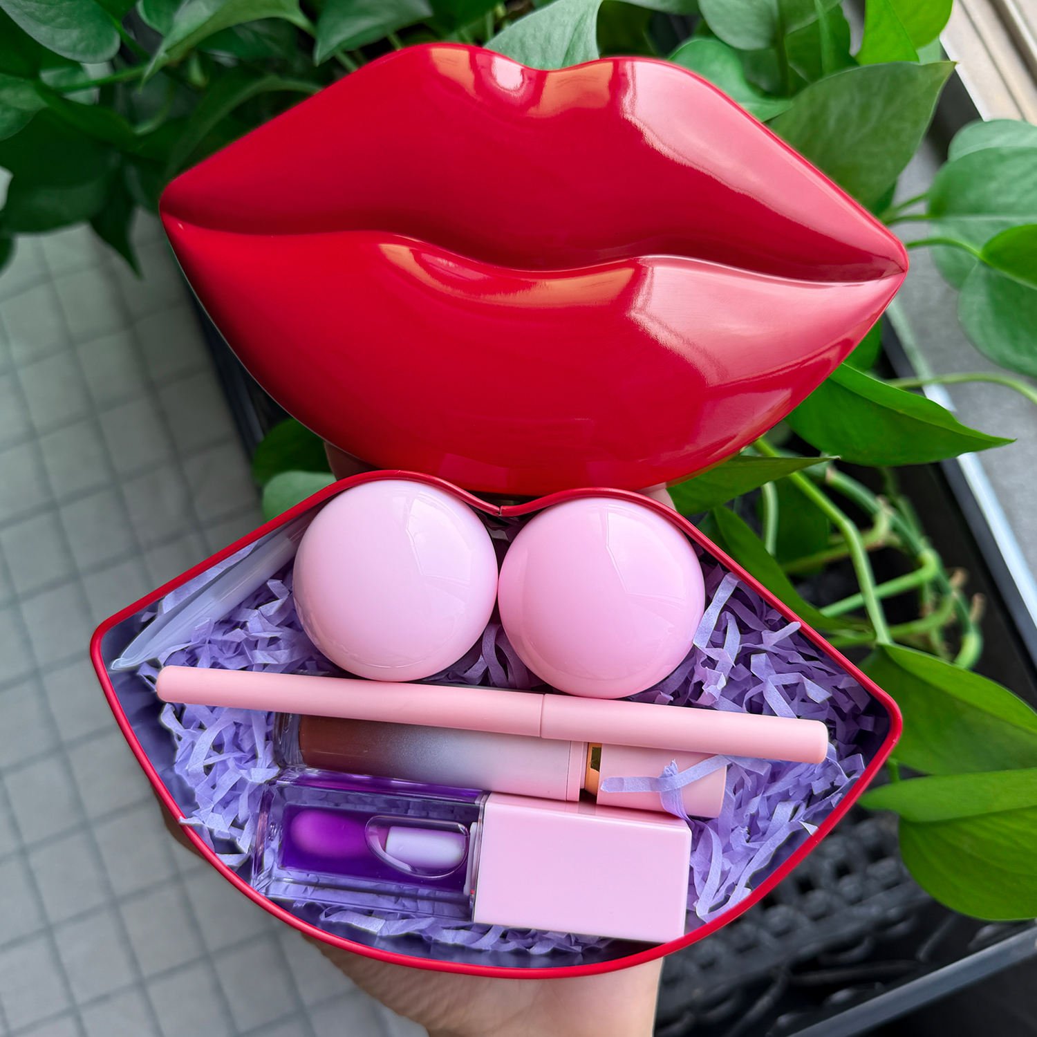 Lip Gloss Lipliner Makeup Gift Sets Beauty Set Box Holiday Gift Lipoil Scrub Lip Mask 5 Pcs Makeup Set
