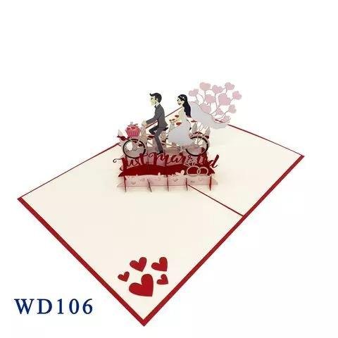 Wholesale Handmade Paper Crafts Wedding Pop up Card for Greeting & Birthday Christmas Gifts & Crafts Handcrafts in Love Style