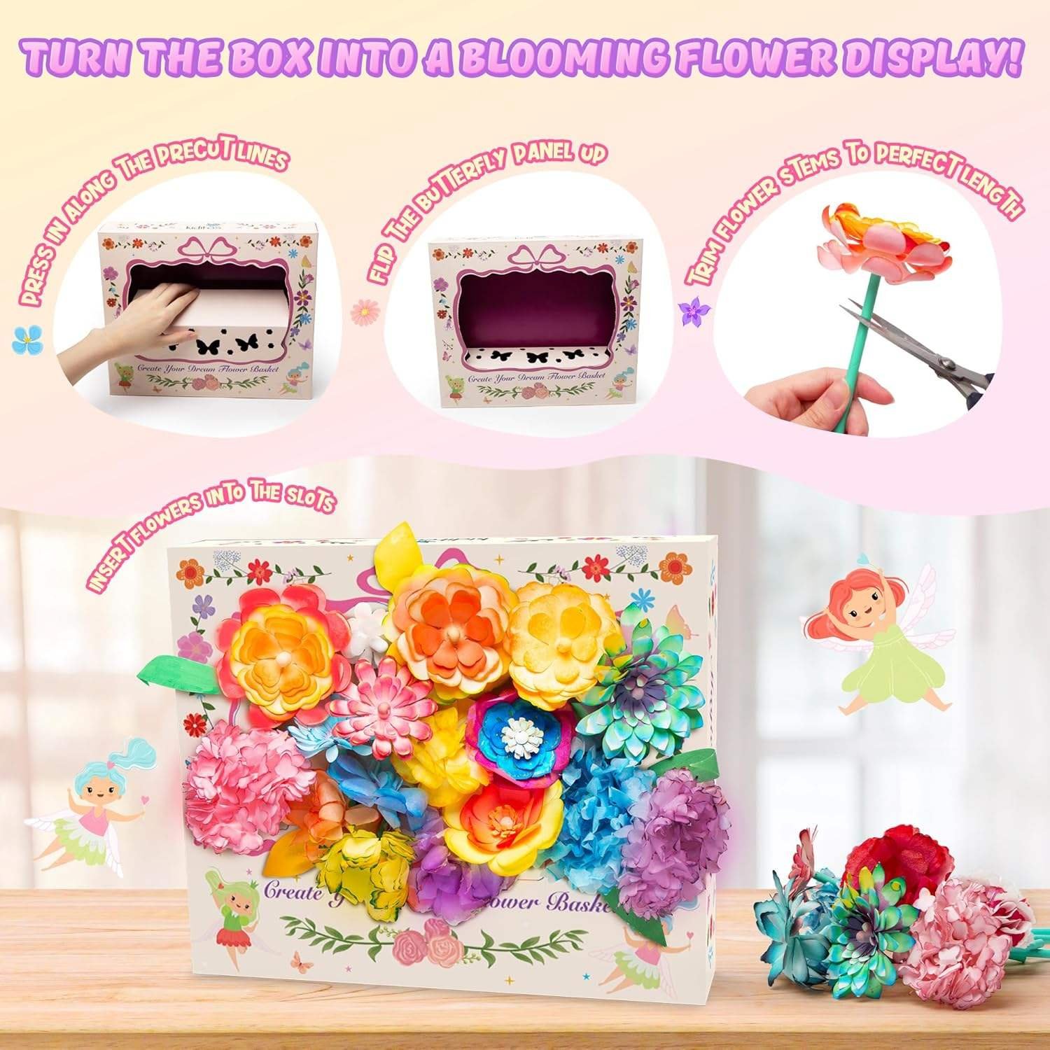 Hot Selling DIY Blooming Flower Kit Arts and Crafts Toys for Boys and Girls Handmade Toys Educational STEM Activities