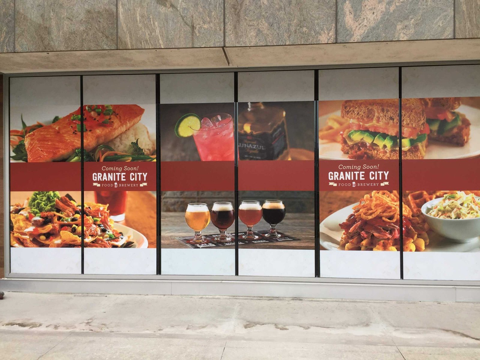 Digital Printing Vinyl Window Stickers for Storefront Advertising and Food Business Decoration