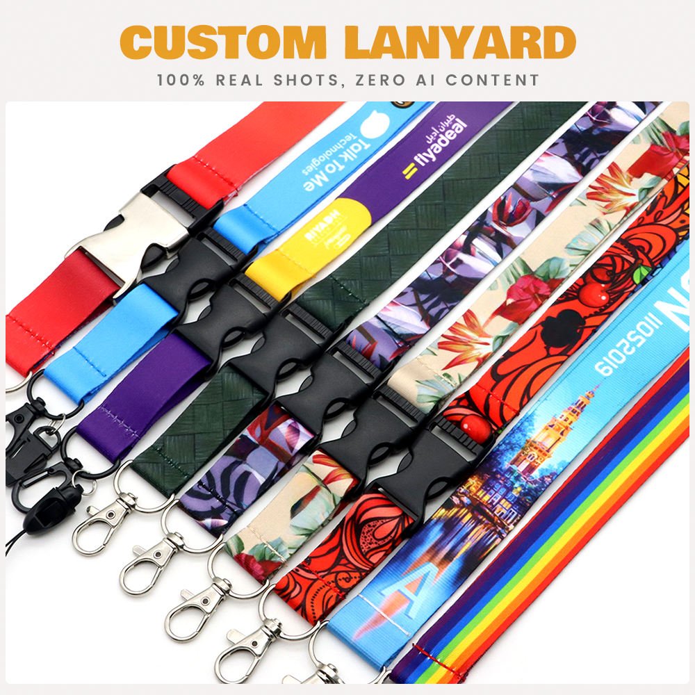 No Minimum Order Manufacturer Cheap Personalized Neck Tool Printing Polyester Sublimation Custom Lanyards With Logo Custom