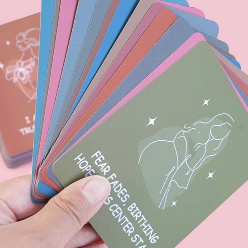 Custom Logo Cards Beautiful Daily Positive Mama Natural Pregnancy Affirmation Cards