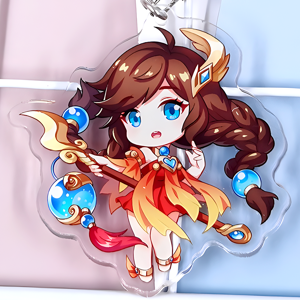 Personalized Custom Printed Plastic Charms clear Epoxy Hologram Acrylic Keychain Custom Bulk Wholesale Cute Key Chain Acrylic