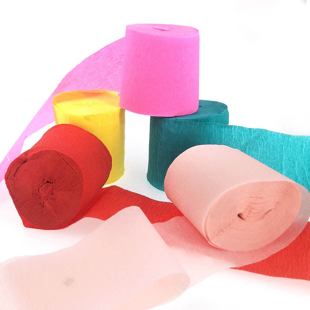 Handmade Wholesale Paper Crafts Crepe Paper for Making Flowers Crepe Paper Roll Party