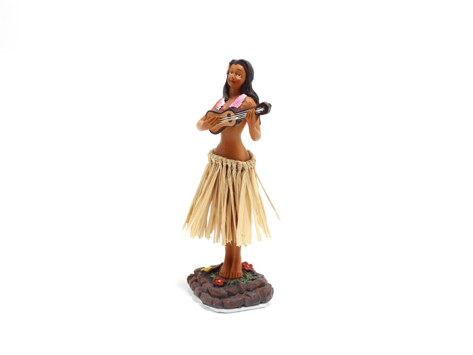 Customized Dashboard Bobbleheads Polyresin Hula Girl ,Resin Hula Dancer Dashboard Bobble Hula Girl for Dashboard Decorations