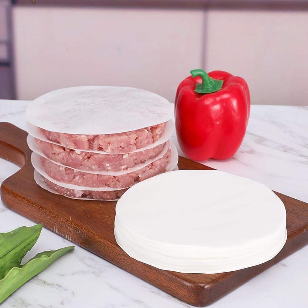 White Coated Double-Sided Waterproof Patty Paper for Hamburger Patty Packaging and Cookware Use