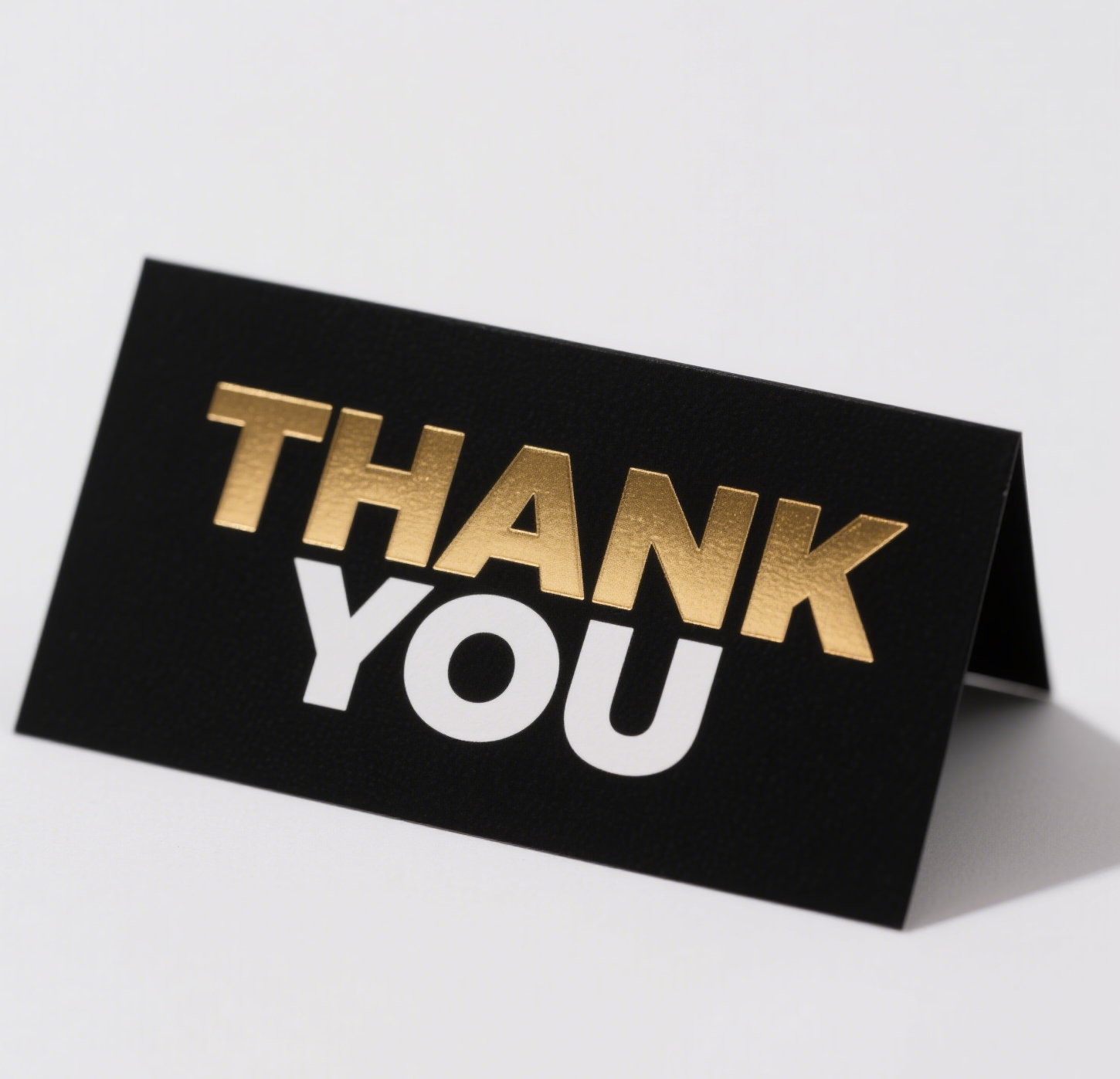Luxury Paper Thank You Cards UV Print Hot Stamping Crafts Pack with Envelop Thank You Cards High Quality