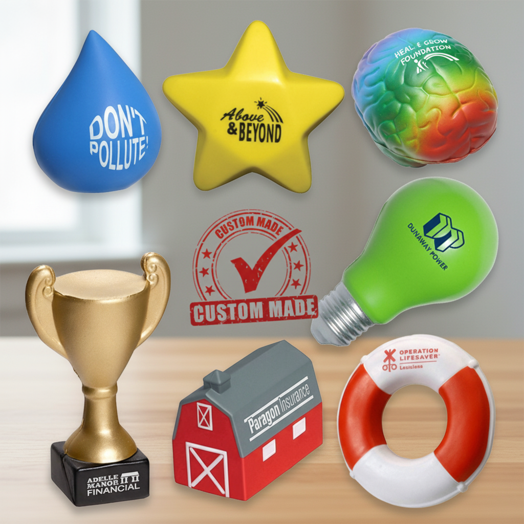 Hot Selling Bulk Custom PU Anti Stress Balls with logo Personalized Squish Stress Toys Ball for Promotional Gift for Adults