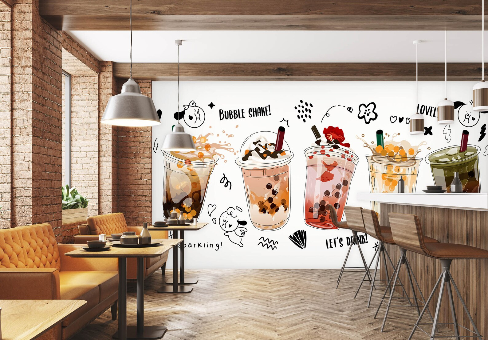 Wholesale Adhesive Vinyl Waterproof Digital Printing Wall Large Size Decor Decal Sticker Wall Stickers Decal for Store Business