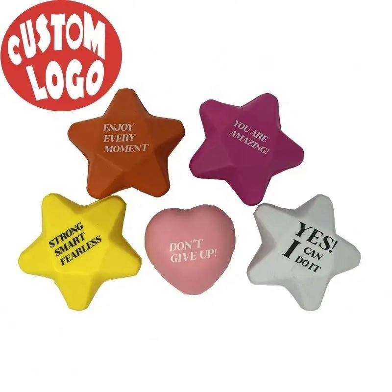 Bulk Wholesale Custom Logo Printed Soft PU Foam Squeeze Toy for Marketing Campaign and Office Gifts Promotional Stress Ball