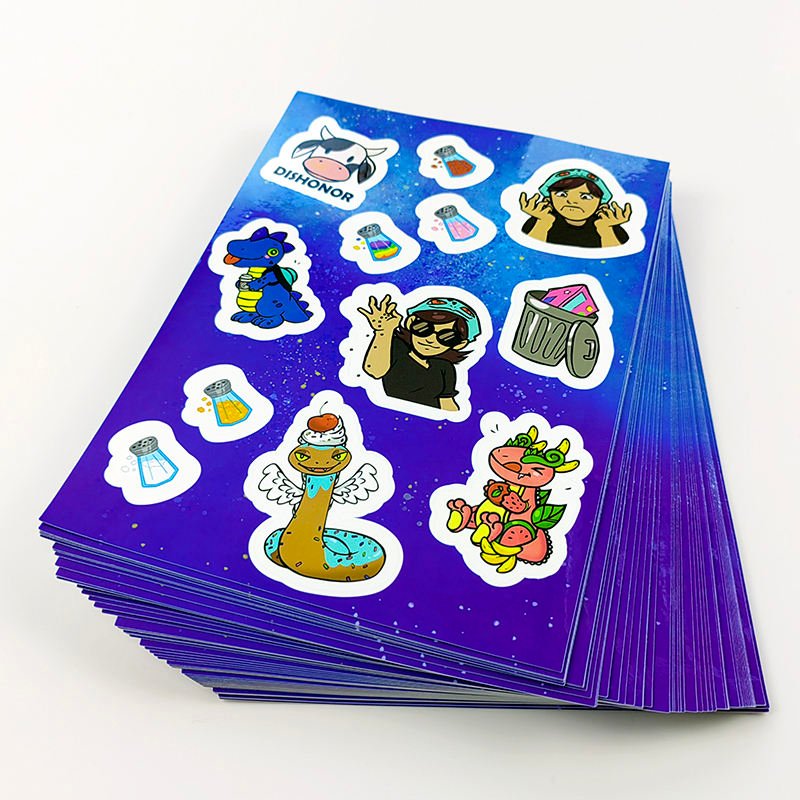 Custom UV Printed Adhesive Decorative Anime Diary Stickers-Waterproof & Eco-friendly PVC Labels