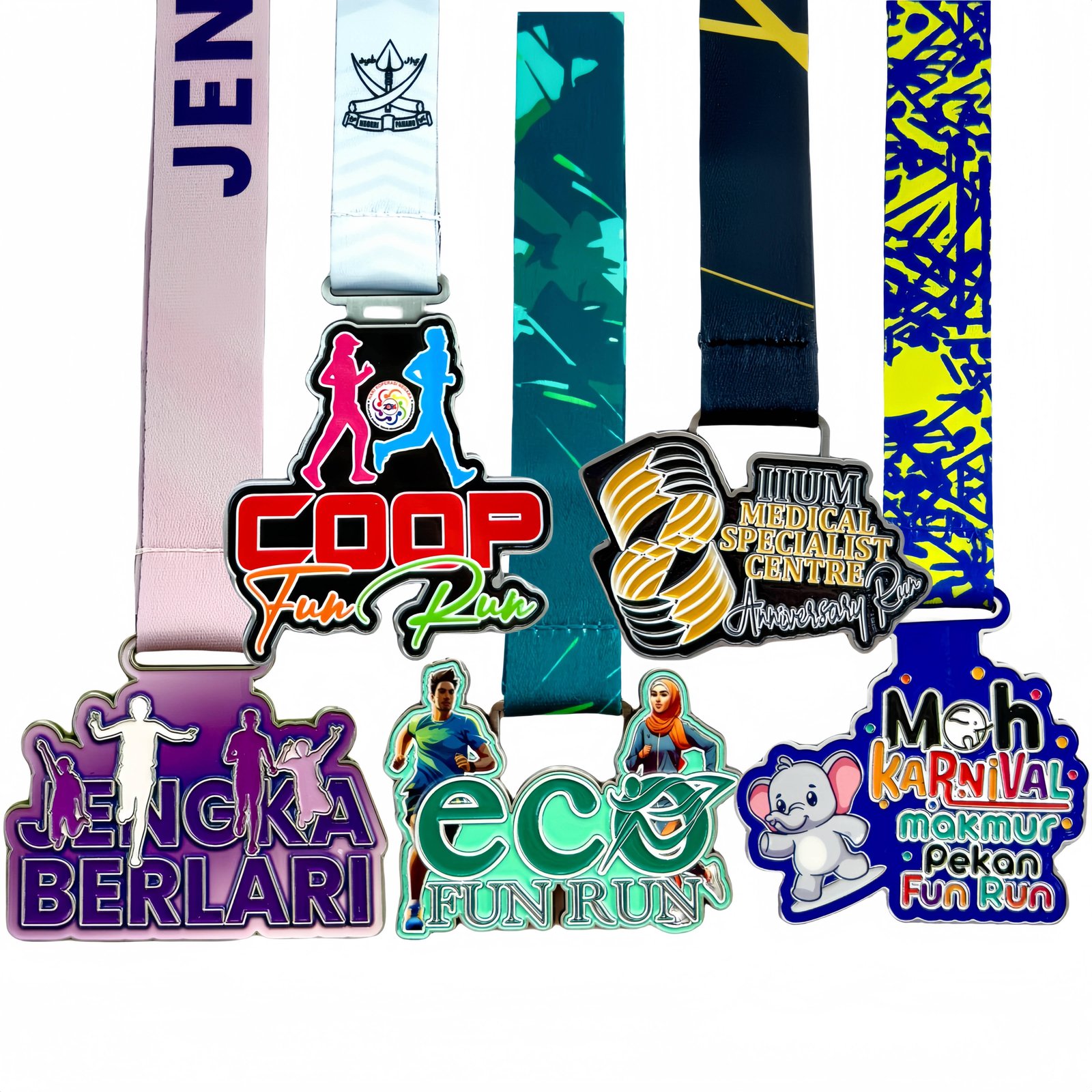 Manufacturer Custom 3D Gold Silver Bronze Zinc Alloy Metal Medal Sport Medal Custom Marathon Running Medal