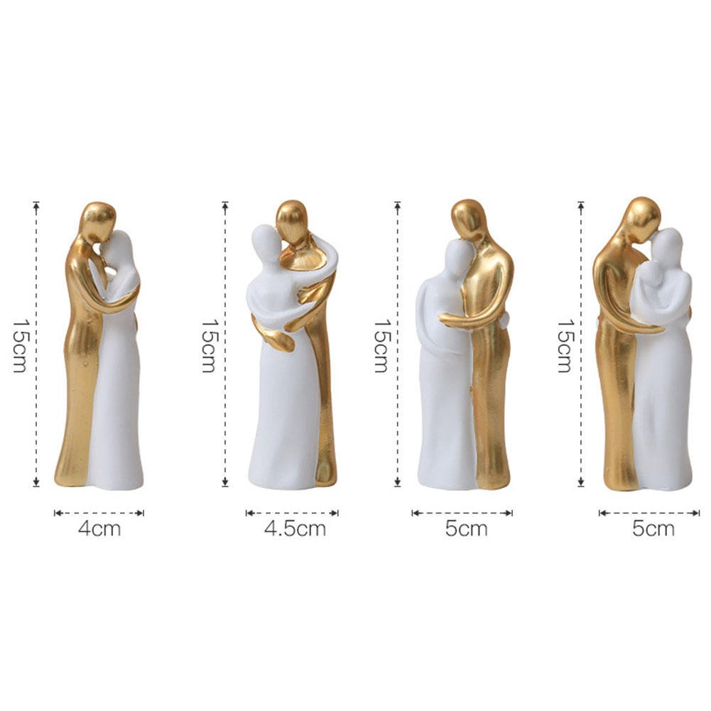Custom Resin Crafts Sweet, Wedding Souvenir Table Decoration Couple Figurines Lovers Ornament Abstract Sculpture Couple Gifts/