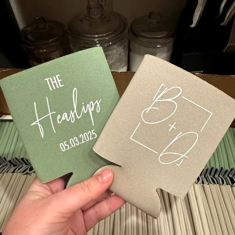 Custom Printed Wedding Can Coolers Neoprene Beer Sleeves for Party Supplies